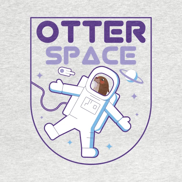 Otter astronaut in space by Tobias Store